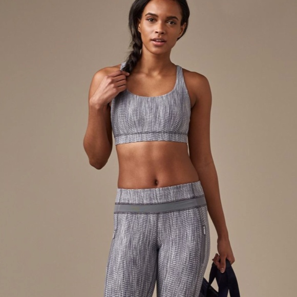 Lululemon Energy Bra Power Luxtreme Arrow Jacquard Battleship Silver Spo… - Picture 2 of 7